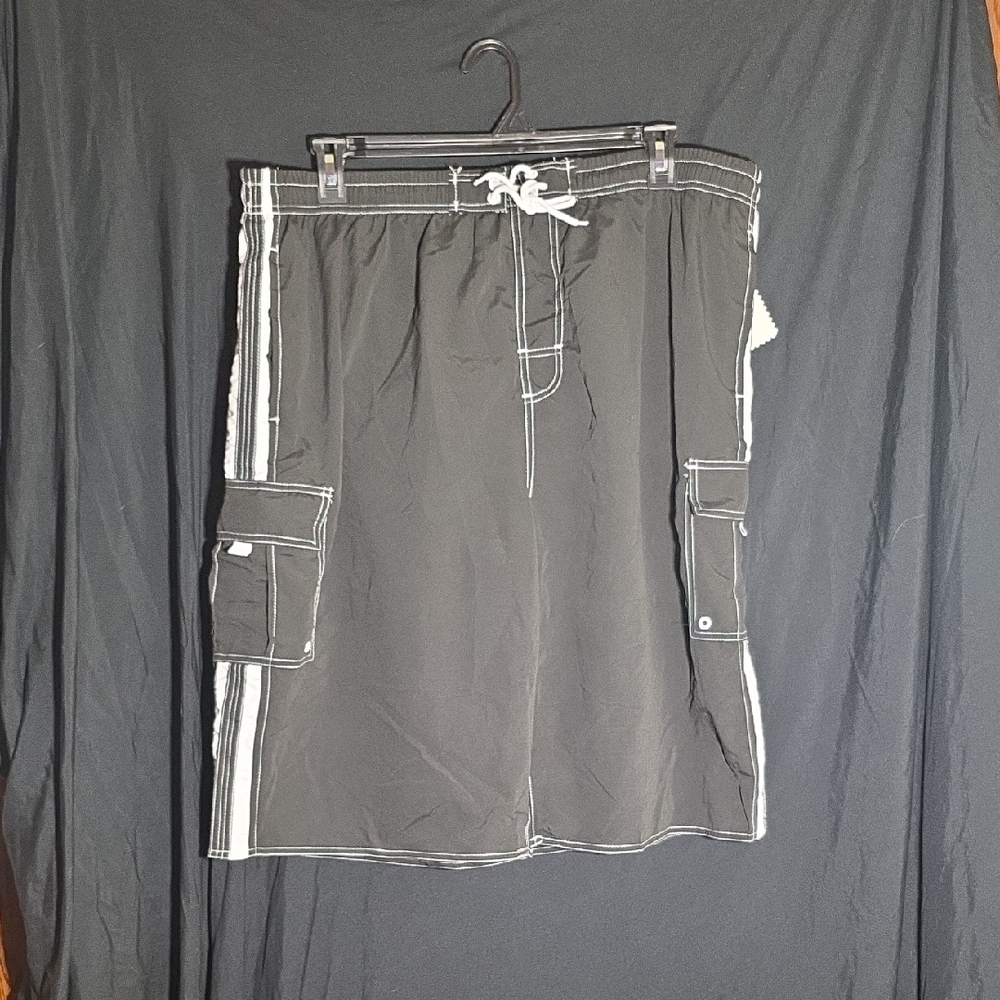 Black Men's Swim Board Shorts